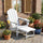 with ottoman<br/>White