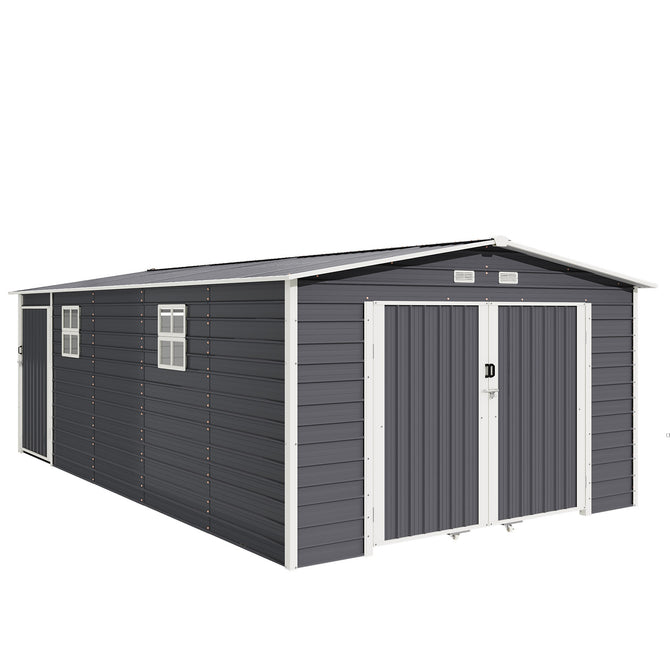 EROMMY 14x24 FT Heavy Duty Carport - Galvanized Steel Frame Car