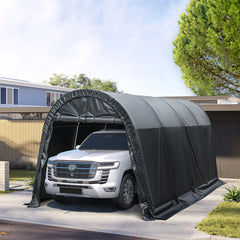 EROMMY 10' x 20' Carport Heavy Duty, Portable Garage with All-Steel Metal Frame and Round Style Roof, Anti-Snow Outdoor Shelter