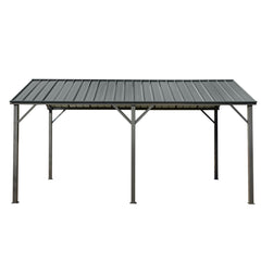 EROMMY Metal Carport 10'x16' Heavy Duty, Multi-Use with Powder-Coated Steel Roof and Frame, Outdoor Carport Canopy