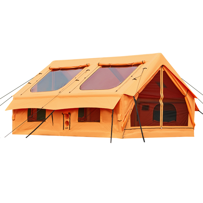 Inflatable Tent with Chimney Opening | All-Season Comfort