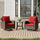 3PCS-Wine Red