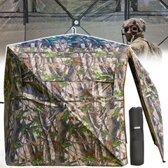 EROMMY Hunting Blind, One-Way See Through, Noise-Free Durable Pop-Up Ground Blind with Carrying Bag - Resilient Tent, Zip Door & Silent Windows for Deer & Turkey Hunting