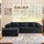 Left Facing Chaise<br/>106 inch/Black