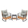 3PCS Rocking Chair Grey
