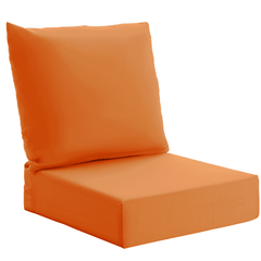 EROMMY Patio Furniture Cushions with Handle and Ties, Waterproof, Fade-resistant Outdoor Couch Cushion, Chair Pads for Dining Chairs, Orange