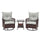 3PCS Grey<br/>dark-colored wicker