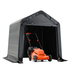 EROMMY 6x6 ft Heavy Duty Outdoor Storage Shed with Roll-up Zipper Door, UV Resistant and Waterproof Portable Garage Carport