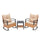 3PCS Rocking Chair Beige
