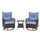 3PCS Blue<br/>dark-colored wicker
