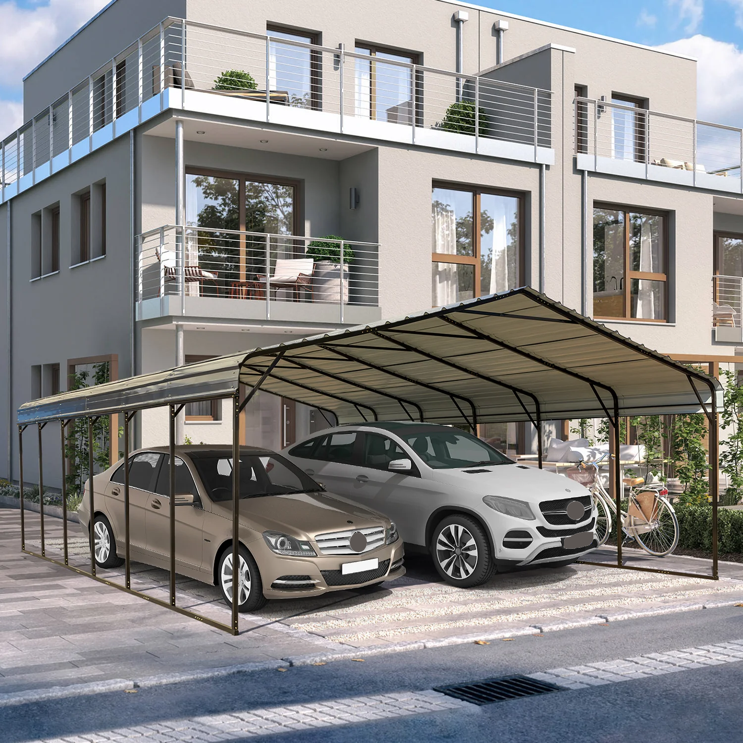 EROMMY 20x30 Metal Carport for 2 Cars