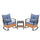 3PCS Rocking Chair Blue
