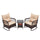 3PCS Rocking Chair Beige<br/>dark-colored wicker