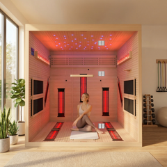 EROMMY Luxurious Infrared Sauna 2 Person with Comfortable Sauna Chair, Ideal for Sauna Yoga