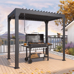 EROMMY 8x5 Barbecue Grill Pergola