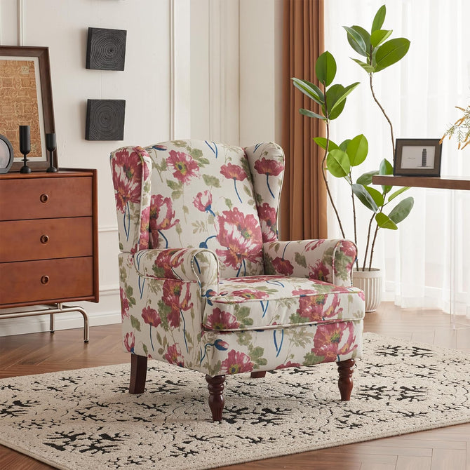 EROMMY Fabric Accent Chair, Modern Upholstered Armchair, Leisure