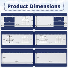 EROMMY 20x40ft 350G PVC Sidewalls (Please check with customer service before purchasing to confirm compatibility）