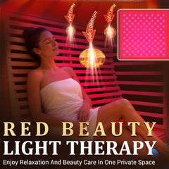 EROMMY 2 Person Infrared Sauna with Red Light Therapy, 360° Fast Heating, 7-Color LED & Bluetooth, Adjustable Seat, Black