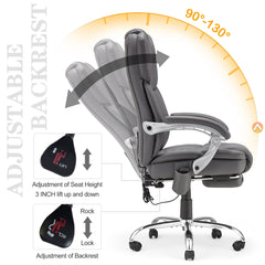 You can also adjust the chair's height between 19 to 23 inches, ensuring the relaxation of your legs. The backrest can be reclined and locked at any angle between 90-130 degrees.| erommy furniture