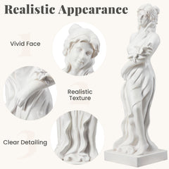 EROMMY Adalberta Weather-Resistant Magnesium Oxide Religious Statue, 32.5" H X 9.5'' W X 9.5'' D
