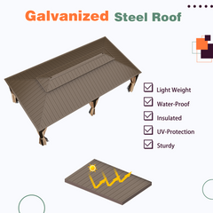 EROMMY 14X22 Hardtop Grill Gazebo with Netting and Sides