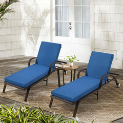 EROMMY Outdoor Lounge Chair Cushion Replacement Set of 2, Dark Blue-Erommy