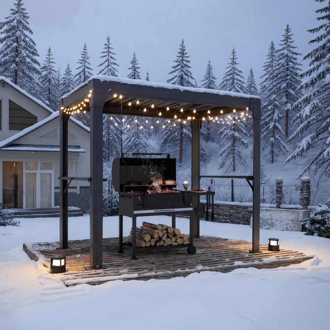 EROMMY 8x5 Barbecue Grill Pergola-Erommy