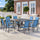 Blue<br/>8 Chairs + 1 Table