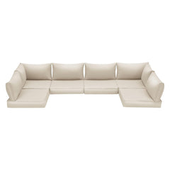 Outdoor Replacement Cushions for 6-Seat Patio Conversation Sets, Beige | erommy