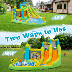 EROMMY Inflatable Water Slide,10 in 1 Water Park Bounce House for Kids 3-12