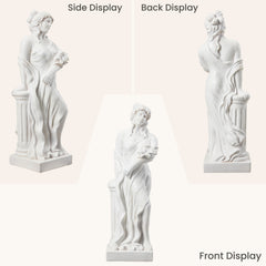 EROMMY Adalberta Weather-Resistant Magnesium Oxide Religious Statue, 32.5" H X 9.5'' W X 9.5'' D