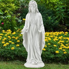 EROMMY Religious Virgin Mary Statue Outdoor, Spiritual 29.5'' Garden Decor, Waterproof Sculptures