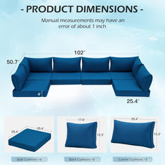 Product dimensions of erommy outdoor replacement cushions