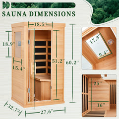 EROMMY Mini Infrared Sauna for Home or Gym