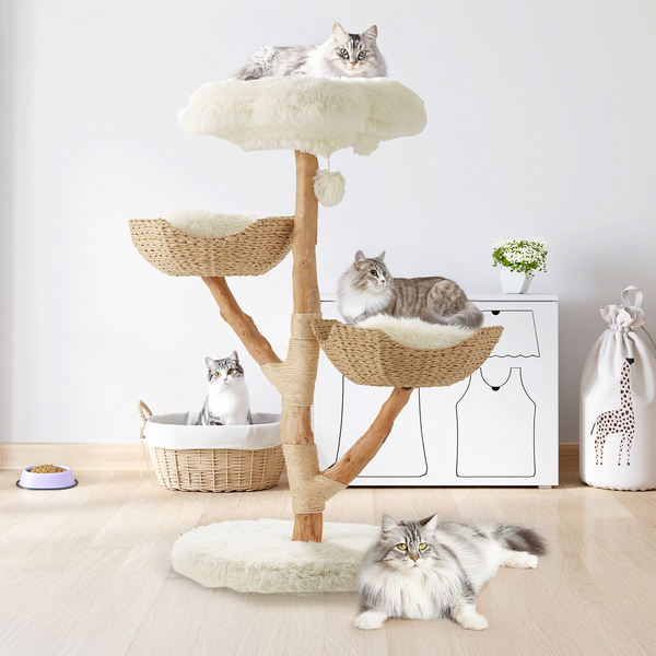 Wood Cat Tower | Scratching Post - EROMMY – Erommy