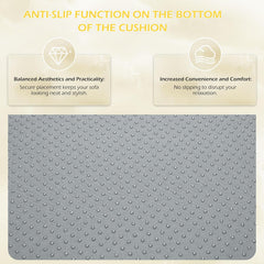 Outdoor Replacement Cushions for 6-Seat Patio Conversation Sets, Light Gray | erommy