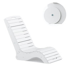 EROMMY Pool Lounge Chairs, HDPE S-Shaped Design with Wheels, White