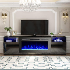 black-entertainment-center-with-fireplace