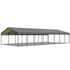 EROMMY 20'x40' Metal Carport, Heavy Duty Carport with Galvanized Steel Roof, Metal Outdoor Carport Canopy for Cars, Truck, Boat and SUV