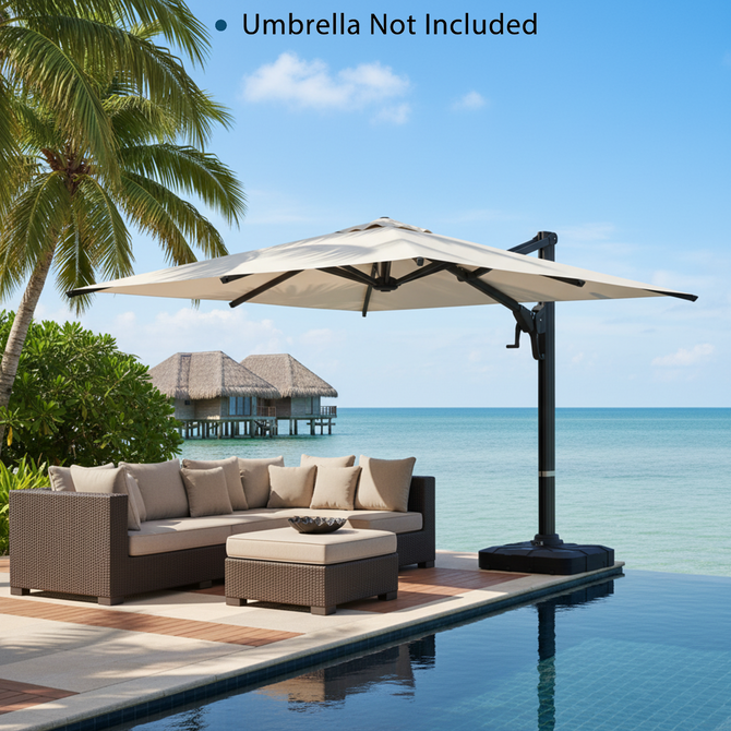 12x14 patio umbrella EROMMY 35.5" Patio Square Umbrella Base with Wheels, Heavy Duty Stand –  Erommy