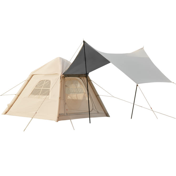 reclame tent Canvas Bell Tent with Stove Jack | Easy Setup, Year-Round