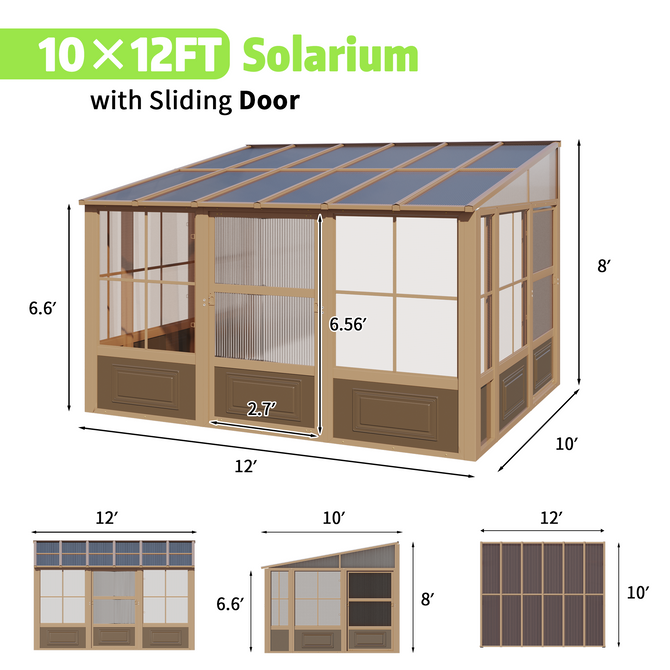 10x12 Prefabricated Sunroom | Durable 4-Season Comfort - EROMMY – Erommy
