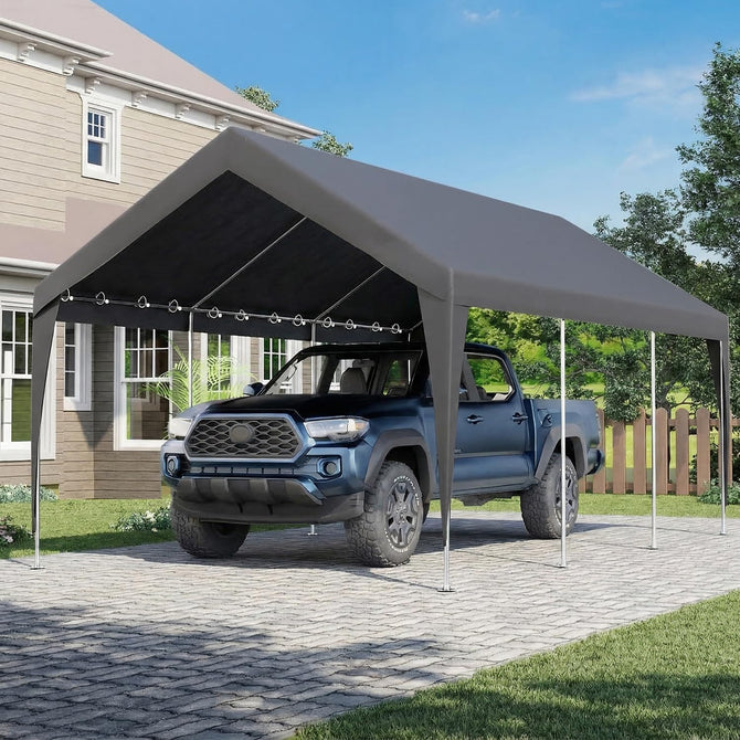 erommy 12x20 grey heavy duty carport product image 1