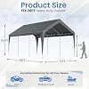 erommy 12x20 grey heavy duty carport product image 3
