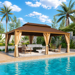 EROMMY 14X20 Outdoor Rectangle Gazebo with Canopy for Patio