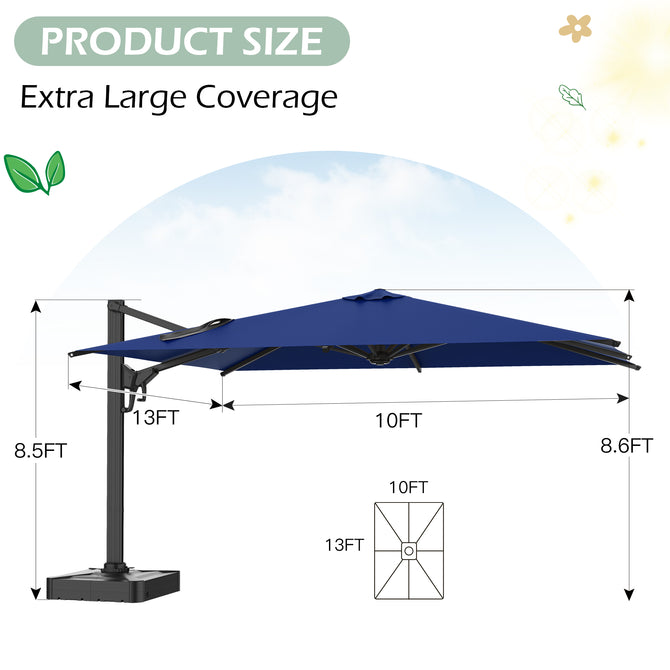11x13 patio umbrella Cantilever Patio Umbrellas | 10 x 13