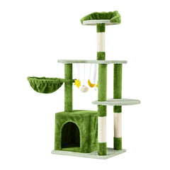 EROMMY Cat Tree Tower 45 inches Tall Cat Tower with Scratching Post, Cozy Condo, Hammock, Dangling Balls,Cat Activity Center Kitten Play House