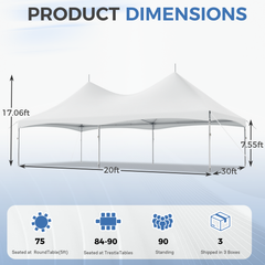 EROMMY 30x20 Pop Up Canopy