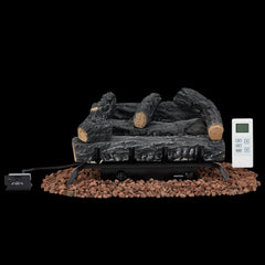 erommy 20 inch ventless propane fireplace logs black product image 2