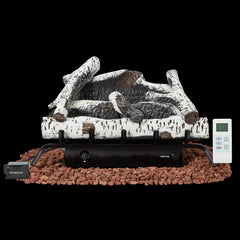 erommy 24 inch white LP propane ventless fireplace logs product image 2